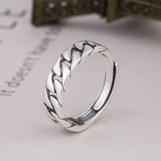 S925 Silver Chain Design Ring