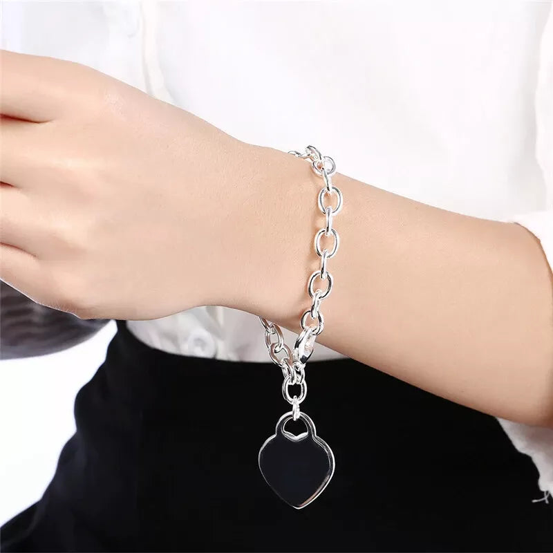 Silver Heart Bracelet